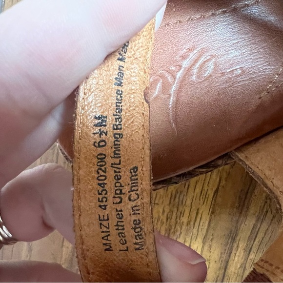 Naya Naturalizer Maize Chestnut Brown Leather Wedge Sandals Strappy Platform 6.5 - Picture 9 of 9